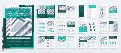 minimalist business brochure template with simple style and modern layout