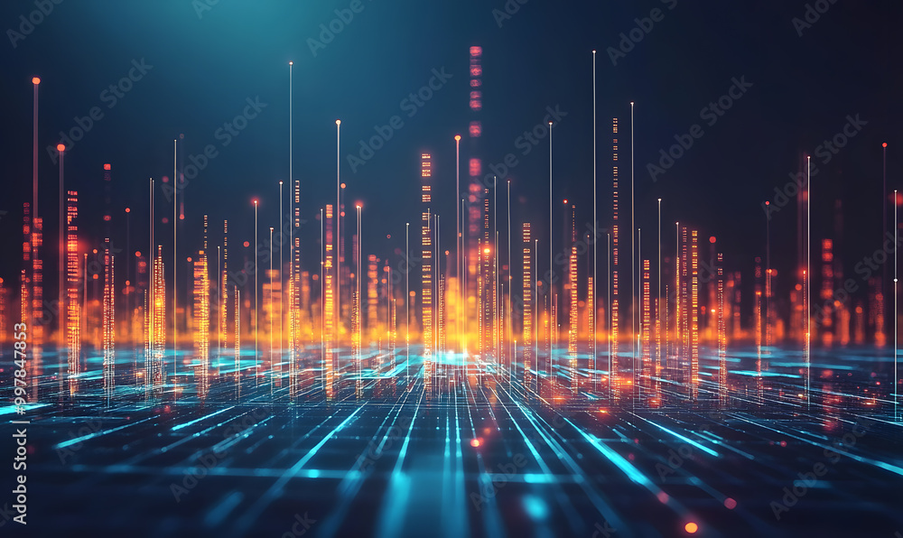 Futuristic Stock Market Chart with Glowing Data or Dynamic Financial Timeline for graphic background Futuristic Stock Market Chart with Glowing Data or Dynamic Financial Timeline for graphic background