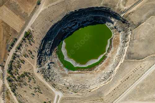 Obruk lake in Gökhüyük village of Çumra District in Konya Province photo