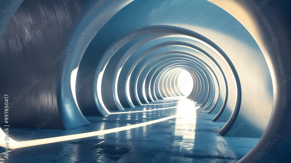 Obraz premium light tunnel in the tunnel