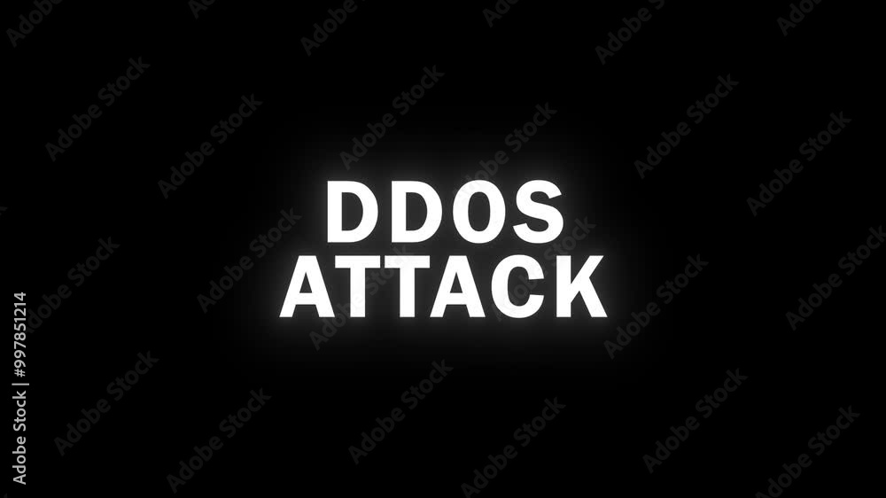 DDOS ATTACK animation with glitch effect in RGB. Perfect for digital alerts and cybersecurity themes. Seamless looped design. Ideal for video games. DDOS ATTACK animation with glitch effect in RGB. Perfect for digital alerts and cybersecurity themes. Seamless looped design. Ideal for video games.