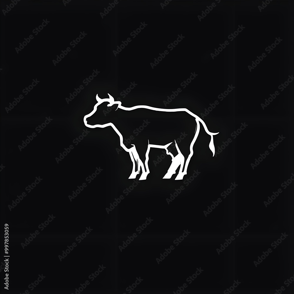 silhouette of a cow silhouette of a cow