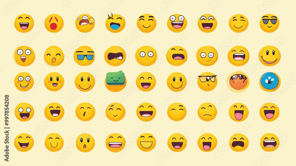 Complete WhatsApp Emoji Set - Vector SVG Facial Expressions Collection, Diverse Emotions and Faces for Digital Communication Complete WhatsApp Emoji Set - Vector SVG Facial Expressions Collection, Diverse Emotions and Faces for Digital Communication