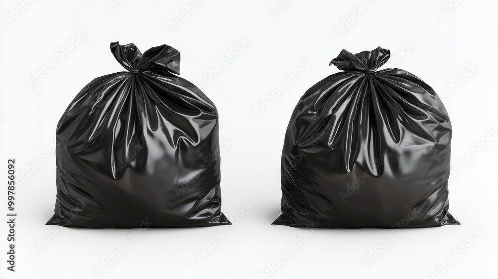plastic bags black for bin garbage, bag for trash waste, garbage, rubbish, plastic bag pile isolated on white background. plastic bags black for bin garbage, bag for trash waste, garbage, rubbish, plastic bag pile isolated on white background.