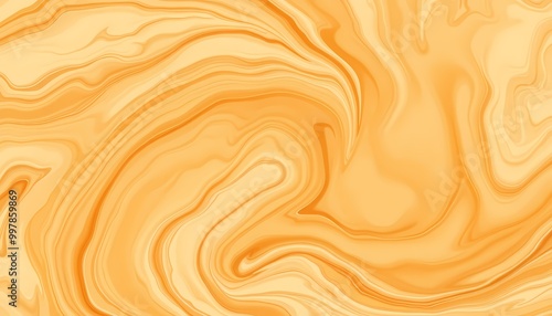 Caramel and Cream Marble Swirl with Subtle Luminescence, Artistic High-Resolution Art