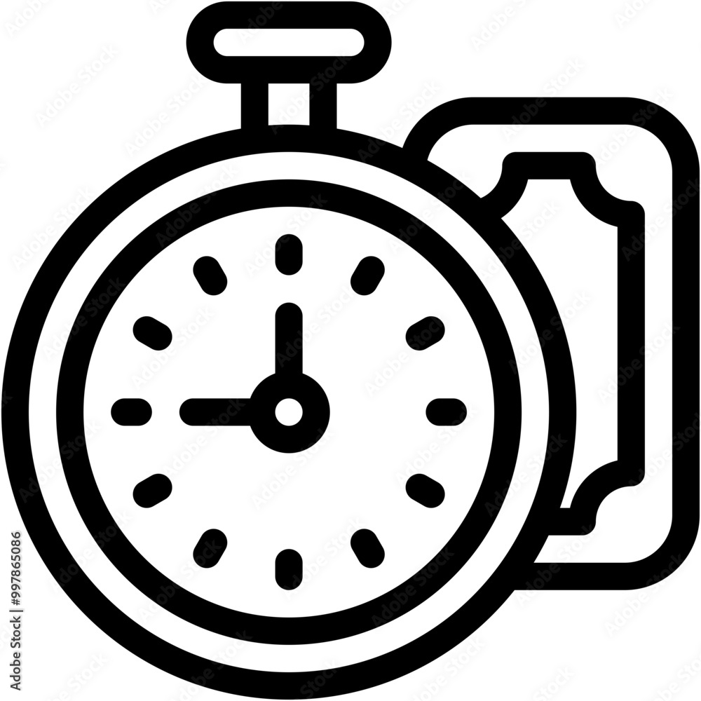 Obraz premium Vector Icon Time Is Money, Money, Finance, Business, Timer, Time Management
