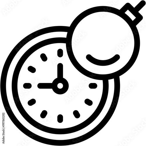 Vector Icon Deadline, Deadline, Risk, Time Bomb, Work Load, Business