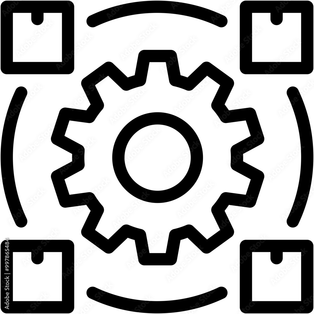 Vector Icon Value Chain, Budget, Optimization, Procedure, Business and Finance, Cog Vector Icon Value Chain, Budget, Optimization, Procedure, Business and Finance, Cog