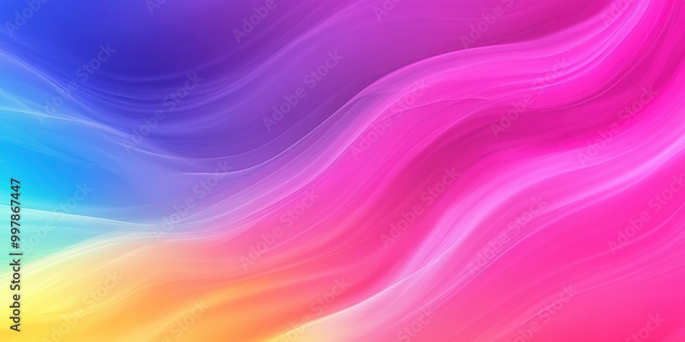 Obraz premium Abstract loop backdrop animation with a vivid wavy gradient.