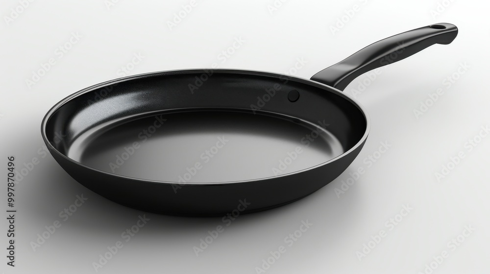 3d teflon frying pan isolated on white background 3d teflon frying pan isolated on white background