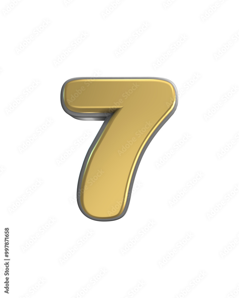 3D Golden Bold Number 3D Golden Bold Number