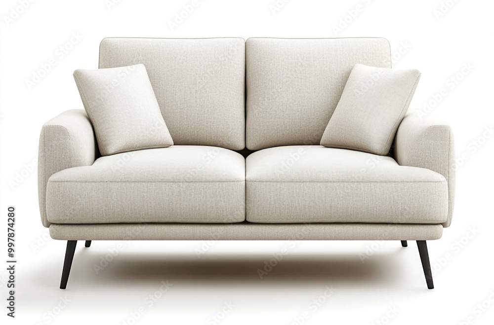 Modern fabric sofa with armrests Modern fabric sofa with armrests