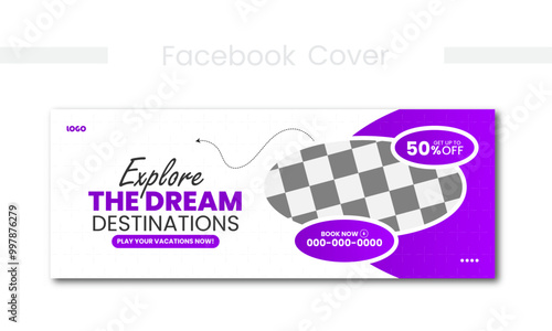 Explore the world Facebook Cover template.