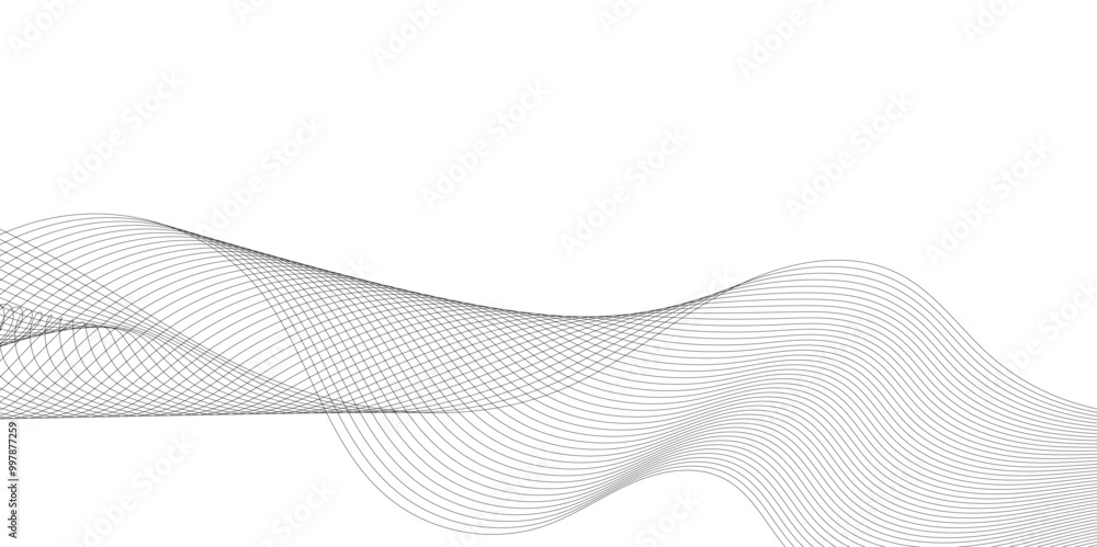 Abstract Gray wavy business and banner curve line background. Digital future technology concept. Line art striped graphic template, banner background. Vector illustration. Abstract Gray wavy business and banner curve line background. Digital future technology concept. Line art striped graphic template, banner background. Vector illustration.