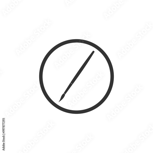 Free Download Paint brush color icon isolated on transparent background - GFXLoad