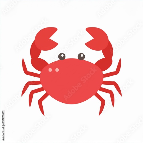 crab illustration isolated on white