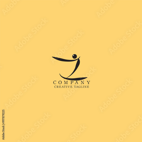 Z Logo Vector Graphic Branding Letter Element with isolated background Orange