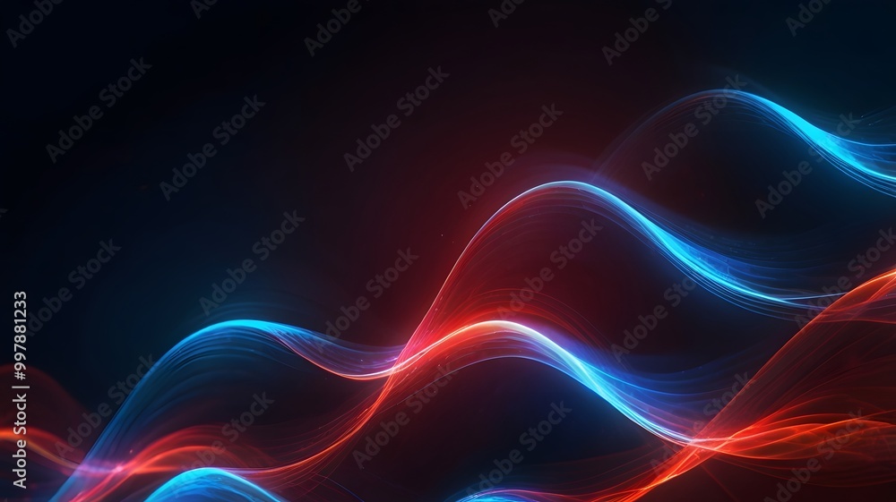 Fluid Blue and Red Wave Patterns Fluid Blue and Red Wave Patterns