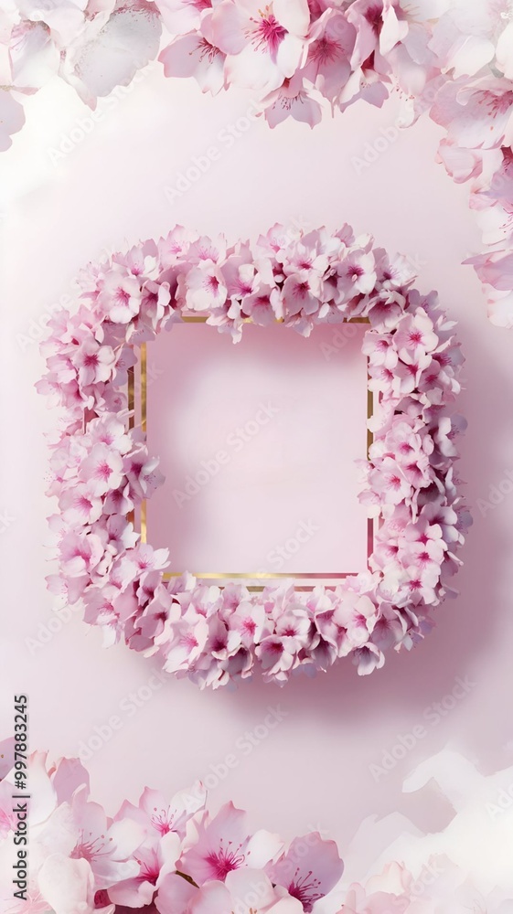 Obraz premium Background Frame Sakura Flower
