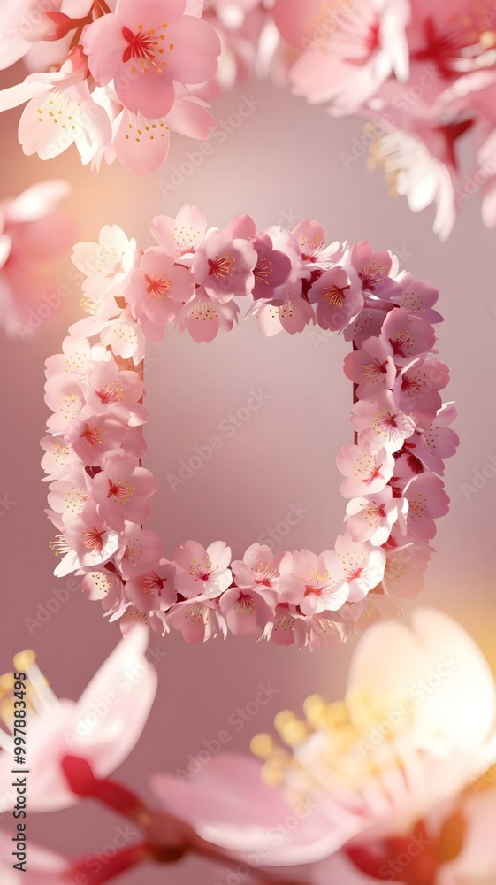 Obraz premium Background Frame Sakura Flower