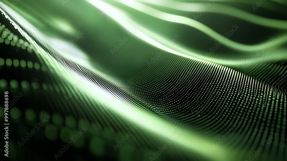 Abstract Green Waves Abstract Green Waves