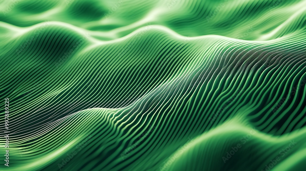 Abstract Green Waves Abstract Green Waves