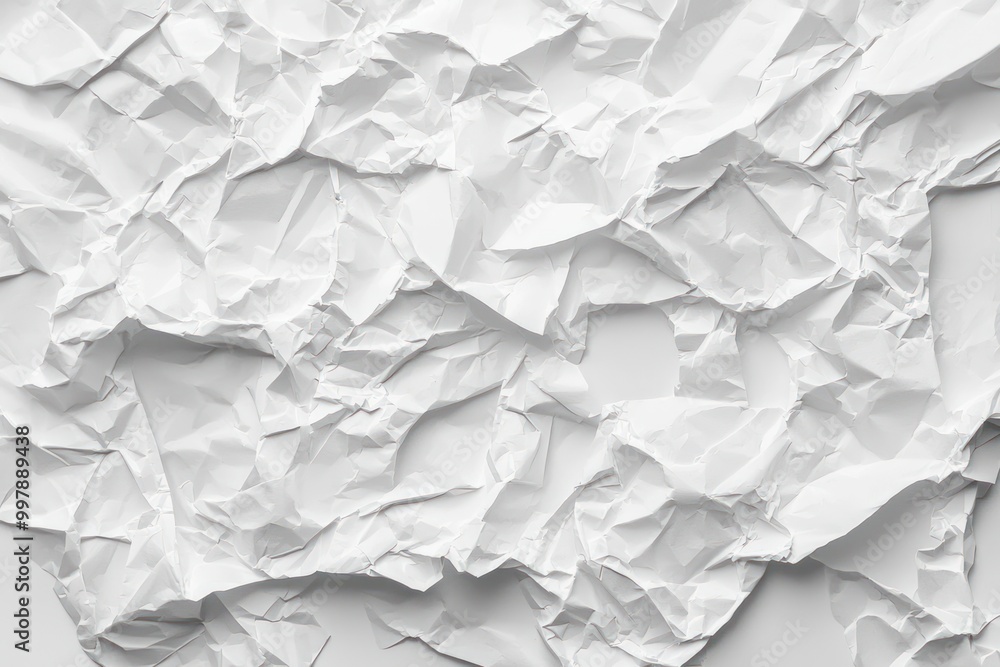 Fototapeta premium Textured White Geometric Shapes in Abstract Design White watercolor paper texture background, white color, seamless wallpaper with space for text or design. 
