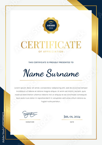 Elegant Certificate Template Design