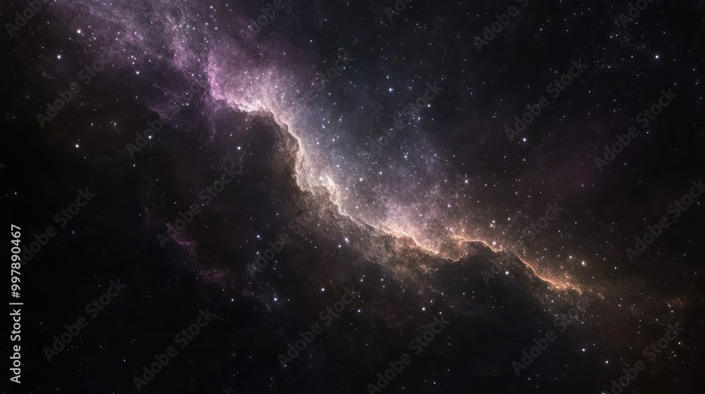 Fototapeta premium 3d abstract space sky with stars and nebula Background Generative AI