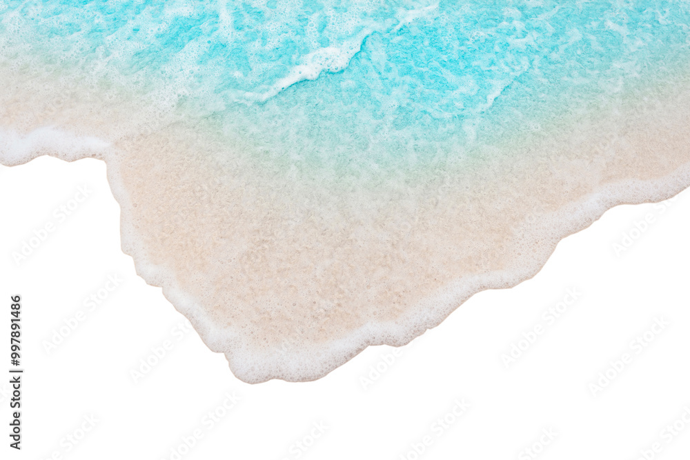 Obraz premium Beach , topview, on white background 