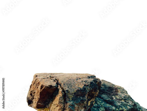 stone in a white background photo