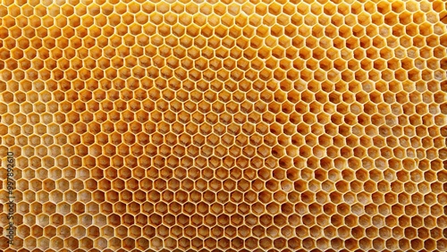 Eye level view of honeycomb pattern, dreamy and vibrant