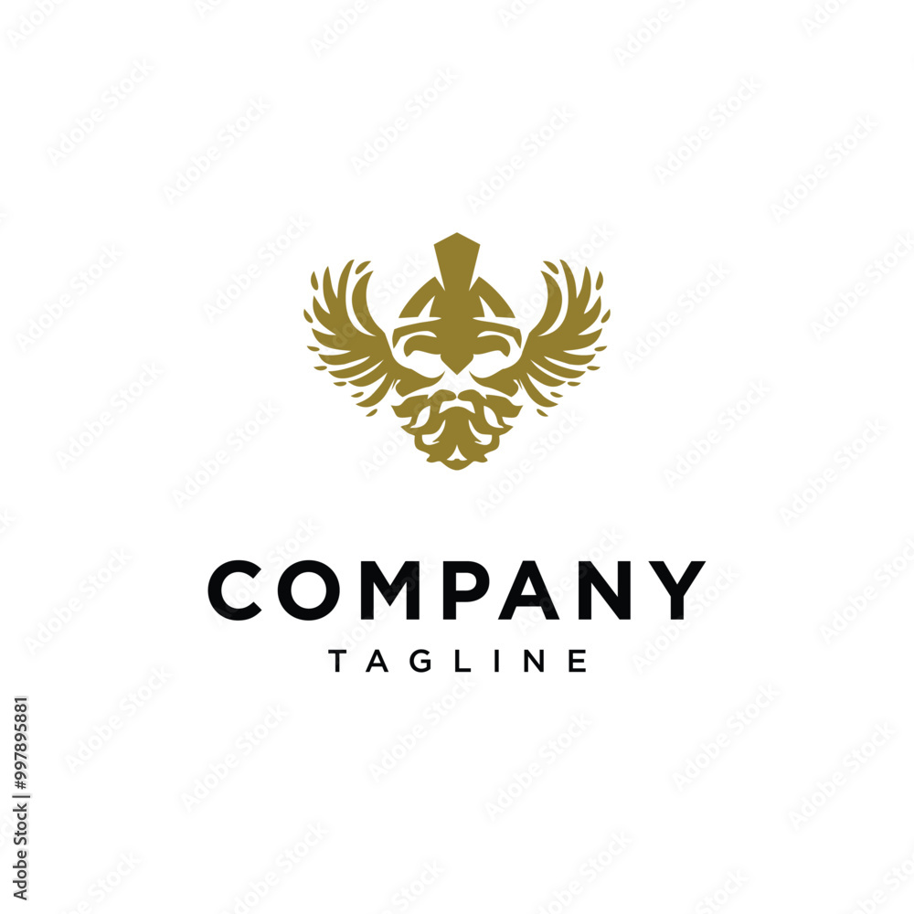 Obraz premium Viking Angel wings logo icon vector