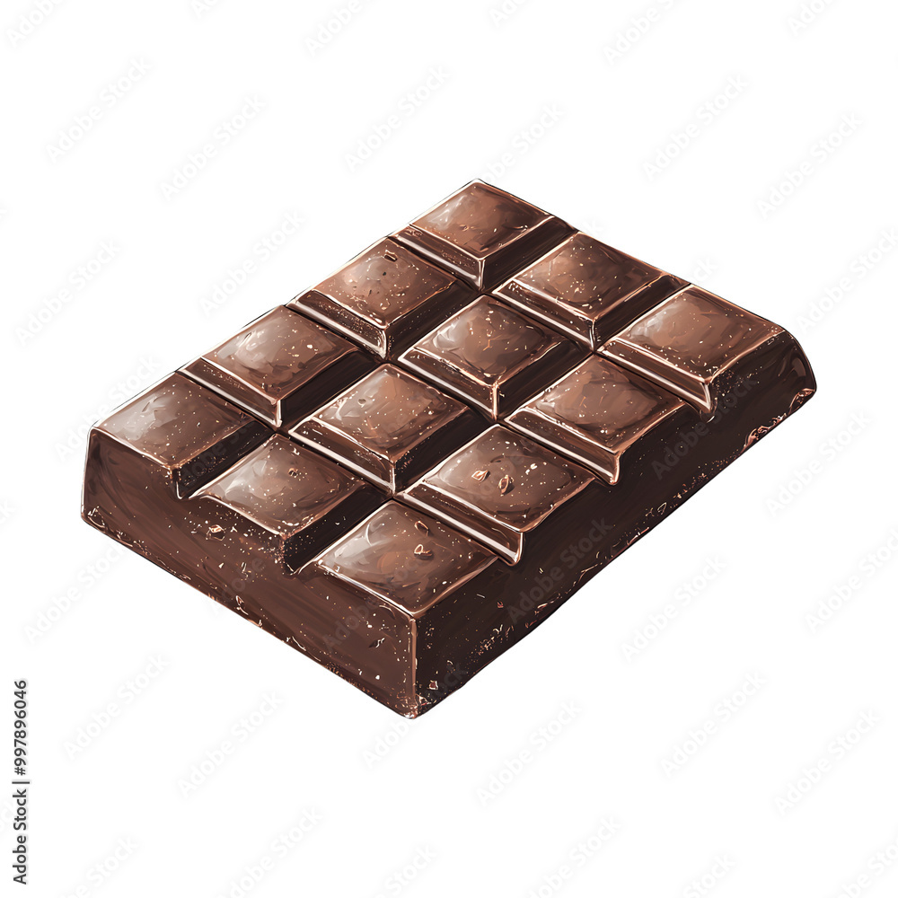 Obraz premium Detailed Illustration of a Chocolate Bar