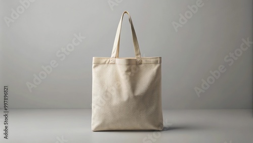 Fabric tote bag mock up on isolated background