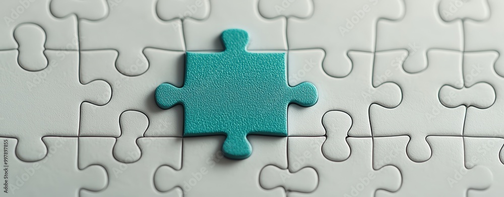 A puzzle piece labeled 'Right Candidate' connecting with a digital resume, clean workspace with light gray tones, minimalistic, 3D render, close-up with room for text. A puzzle piece labeled 'Right Candidate' connecting with a digital resume, clean workspace with light gray tones, minimalistic, 3D render, close-up with room for text.