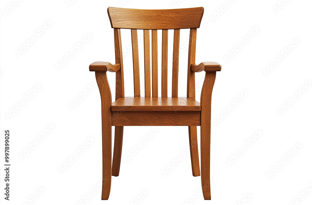 The Amish solid oak dining chair with armrests has an attractive and warm finish The Amish solid oak dining chair with armrests has an attractive and warm finish