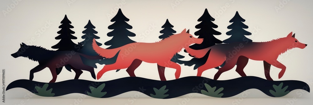 Metal Wolf Silhouette Artwork Metal Wolf Silhouette Artwork