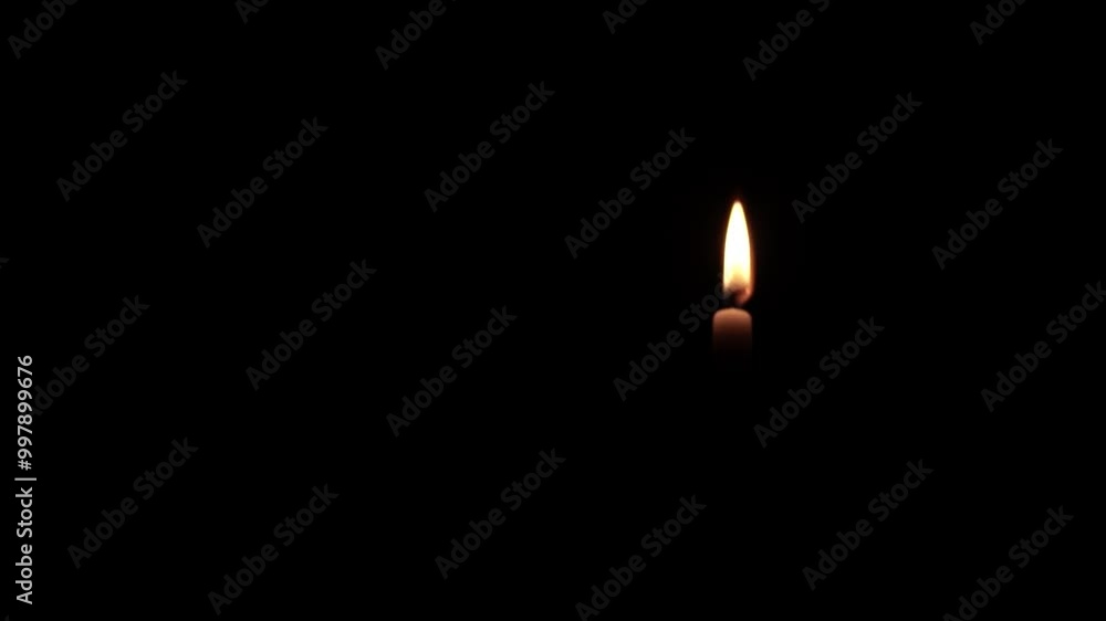 Flickering Taper Candle in the Dark Flickering Taper Candle in the Dark