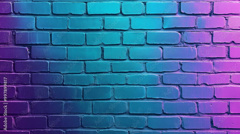 Pop art comic street graffiti with vibrant teal green purple color smooth on brick wall. Dirty wall background poster. Copy paste area for text and brand. Pop art comic street graffiti with vibrant teal green purple color smooth on brick wall. Dirty wall background poster. Copy paste area for text and brand.