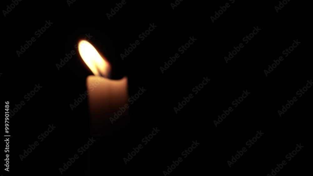 Flickering Taper Candle in the Dark Flickering Taper Candle in the Dark