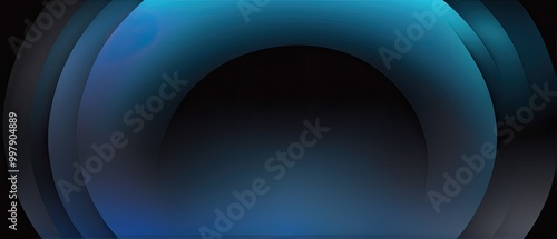 Abstract Blue and Black Circle Background