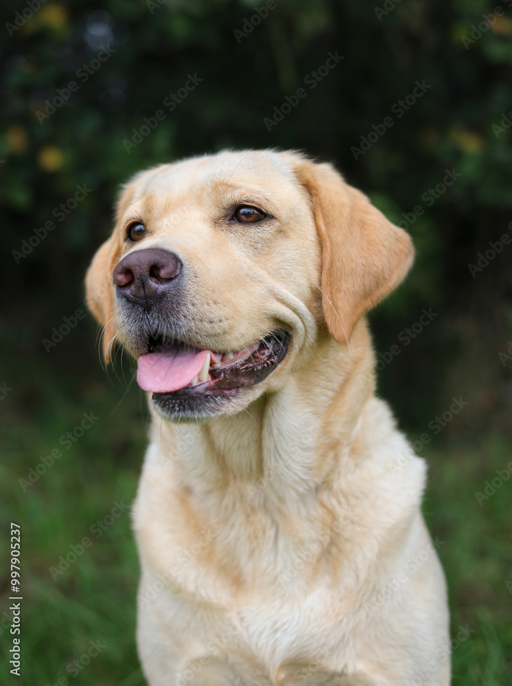 Portrait of a blonde female Labrador Portrait of a blonde female Labrador