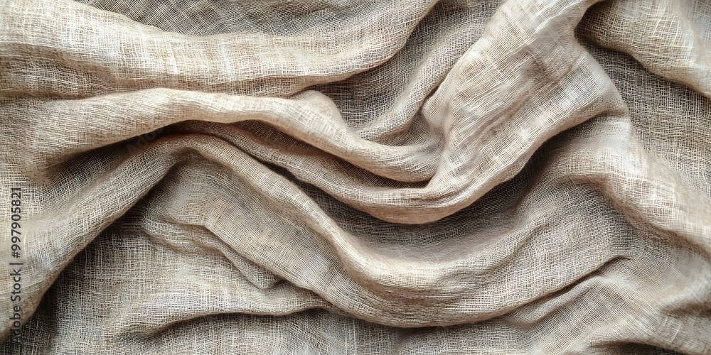 Obraz premium Soft, textured fabric with gentle folds and layers.