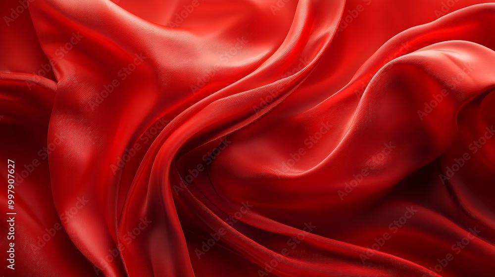 Red Silk Fabric Draped Red Silk Fabric Draped