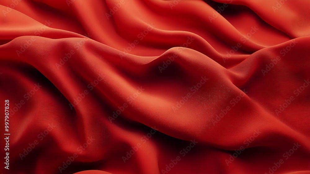 Red Silk Fabric Draped Red Silk Fabric Draped