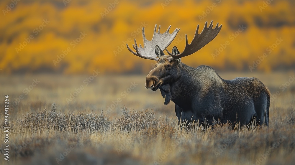 Majestic Moose in Autumn Wilderness Majestic Moose in Autumn Wilderness