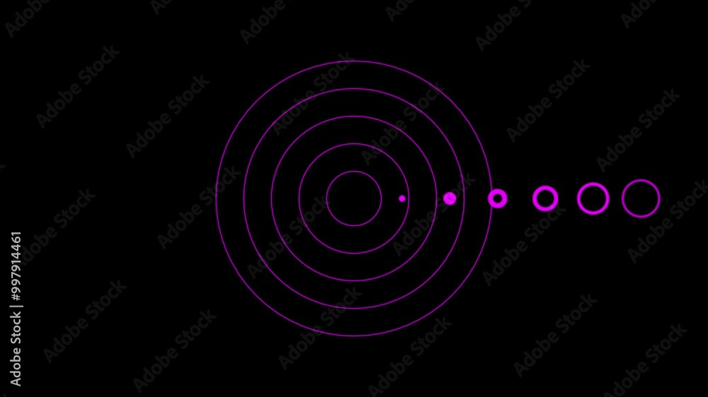 radio waves animation. Glowing neon radar radio icon.4k animation radio waves animation. Glowing neon radar radio icon.4k animation