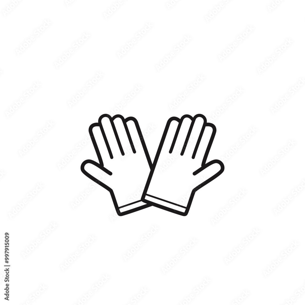 illustration of gloves outline stroke for health illustration of gloves outline stroke for health