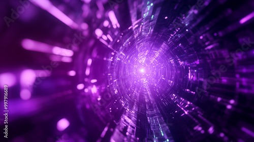 A futuristic abstract purple background, scientific style